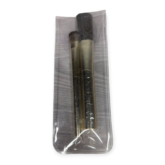 Estee Lauder Make Up Brushes-Eyeshadow Blush- Travel Size w/ Clear Pouch - Picture 1 of 4